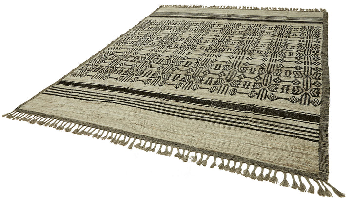 11x13 Beige Modern Tribal Rug - 45611