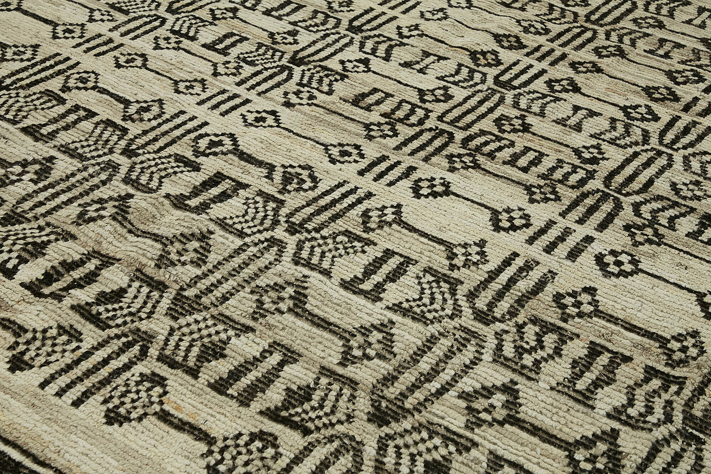 11x13 Beige Modern Tribal Rug - 45611