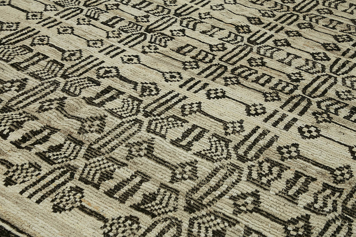 11x13 Beige Modern Tribal Rug - 45611
