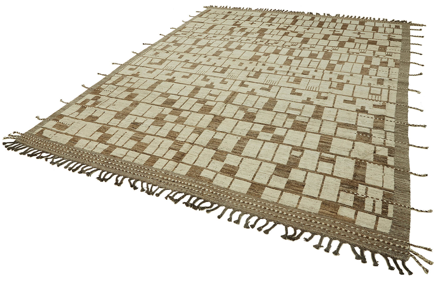 9x13 Beige Modern Tribal Rug - 45612