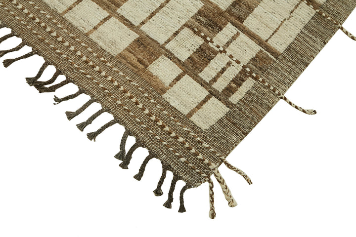 9x13 Beige Modern Tribal Rug - 45612