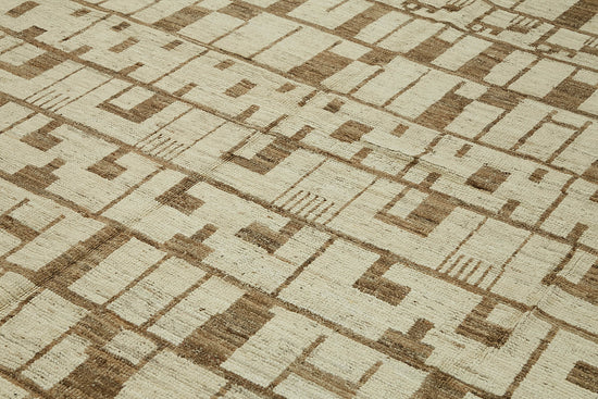 9x13 Beige Modern Tribal Rug - 45612