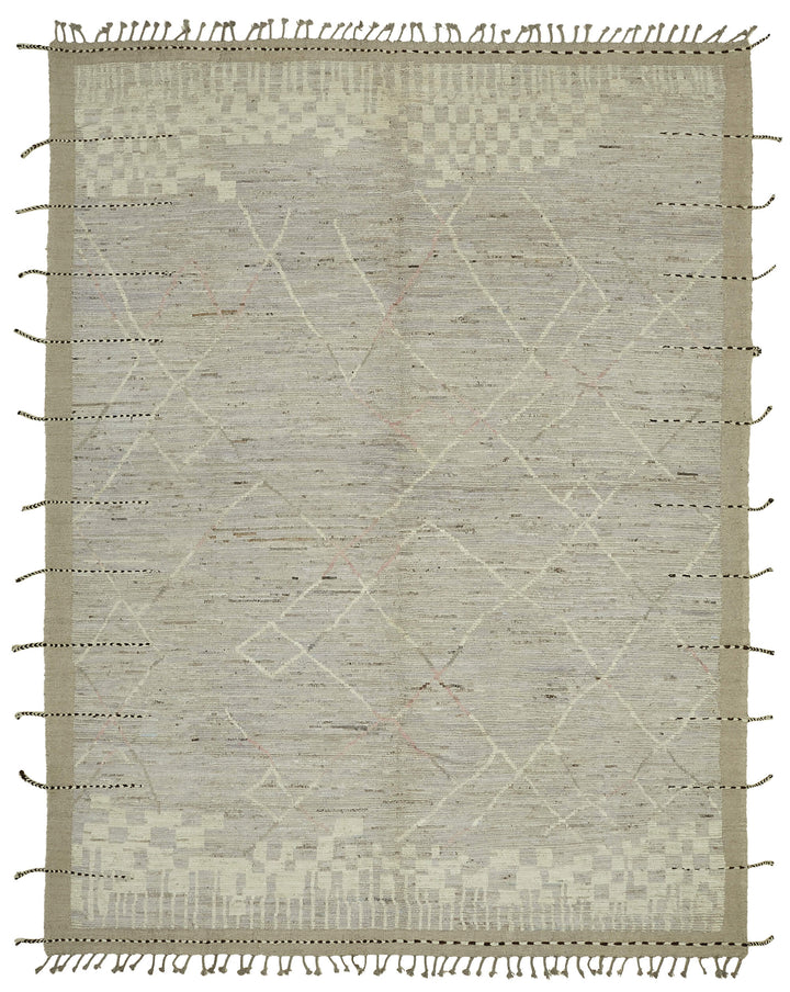 9x12 Beige Modern Tribal Rug - 45614