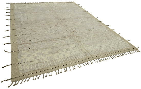 9x12 Beige Modern Tribal Rug - 45614