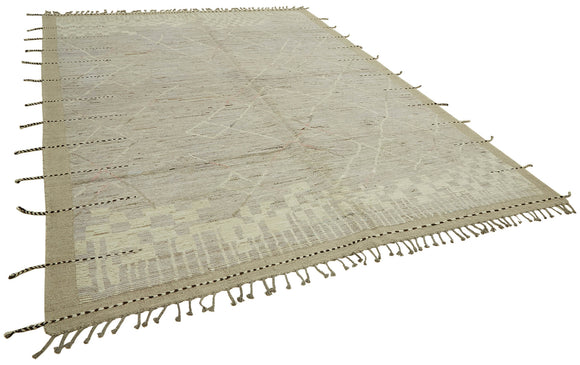 9x12 Beige Modern Tribal Rug - 45614