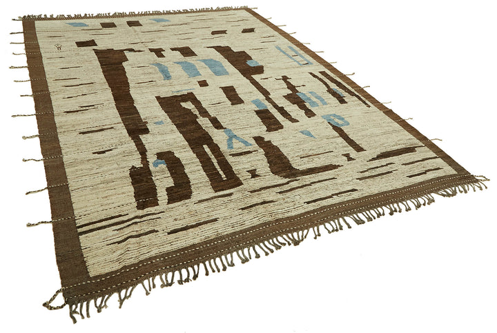 9x12 Beige Modern Tribal Rug - 45616