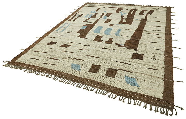 9x12 Beige Modern Tribal Rug - 45616