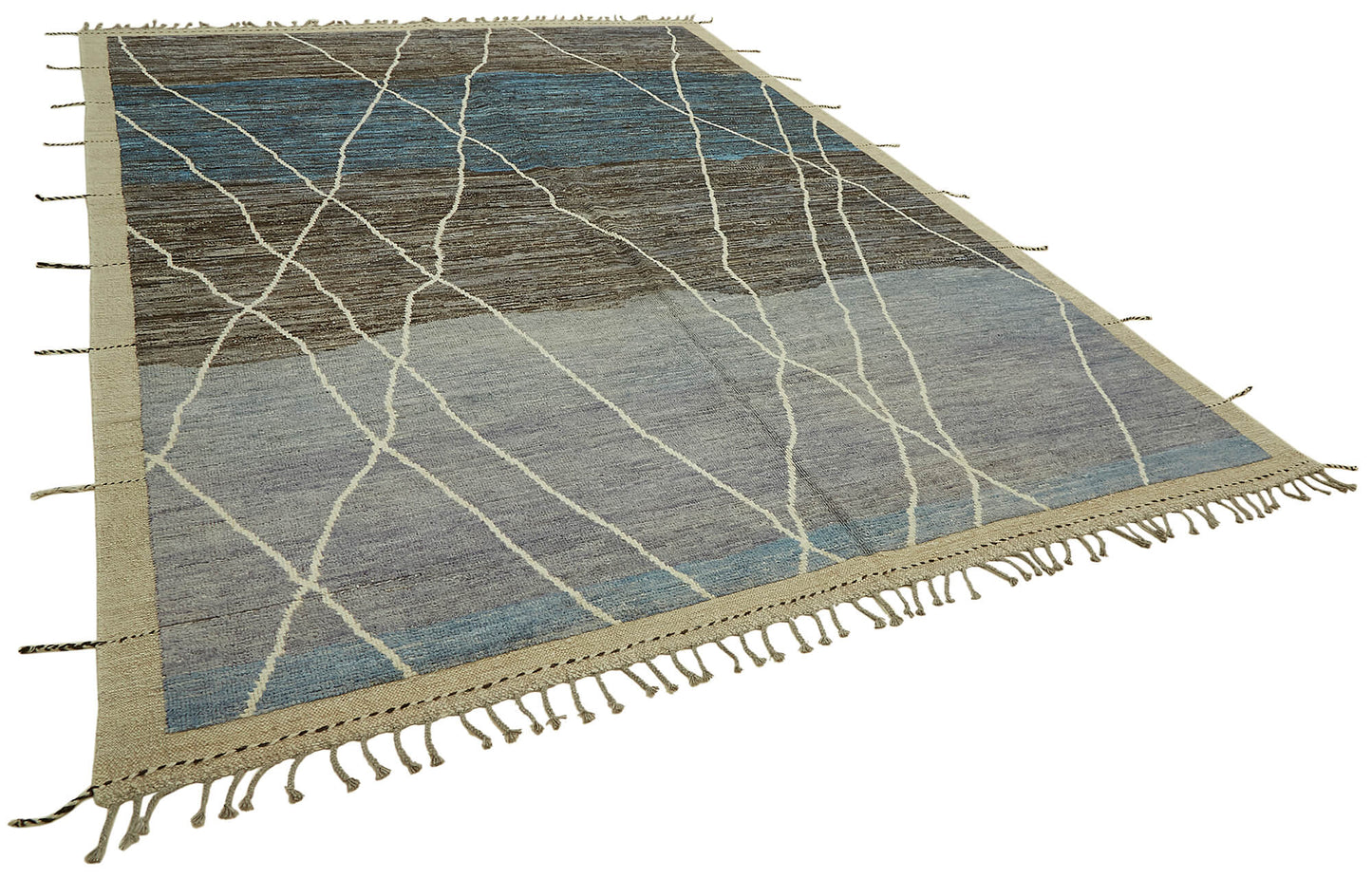 9x12 Blue Modern Tribal Rug - 45618