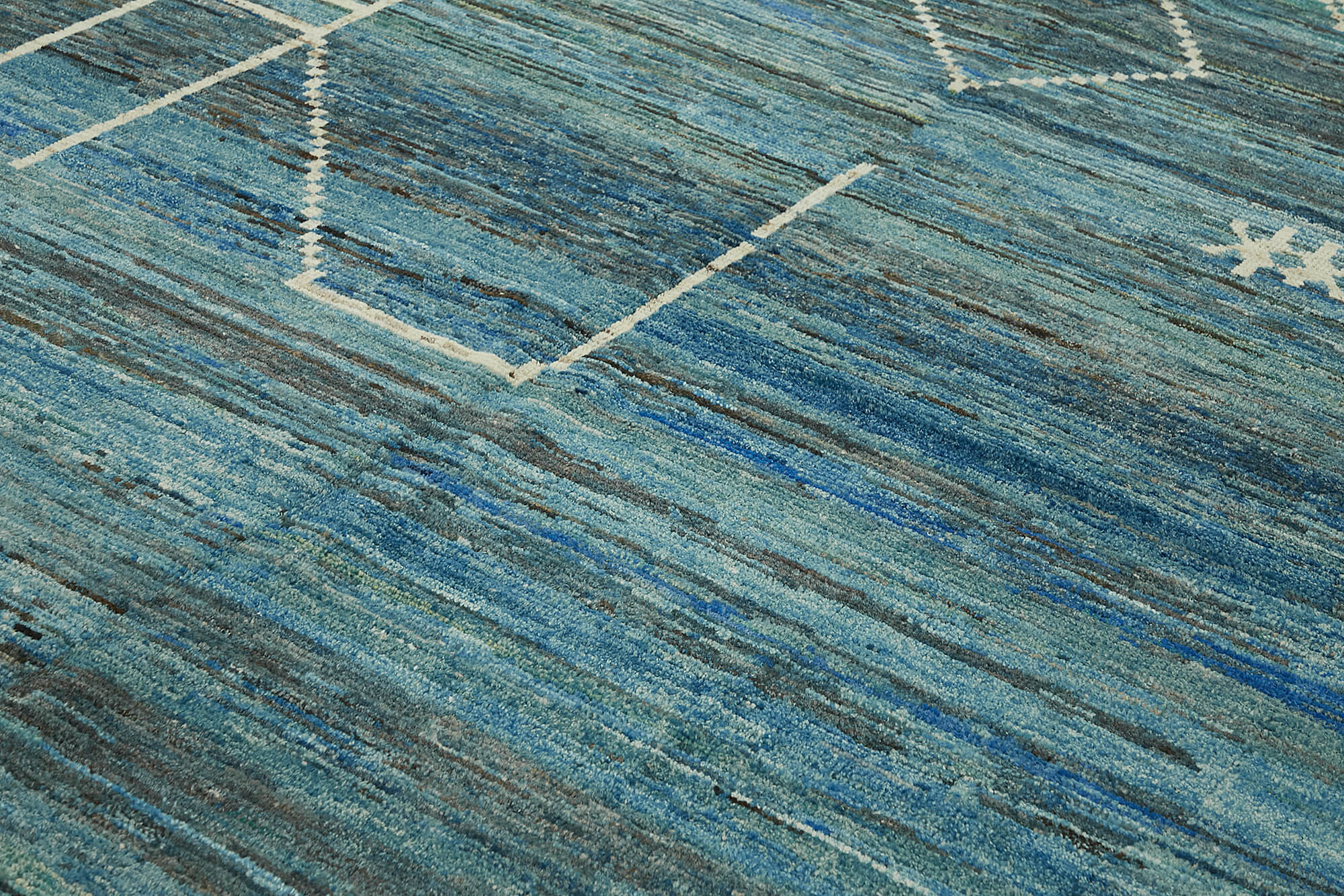 10x13 Blue Modern Tribal Rug - 45620