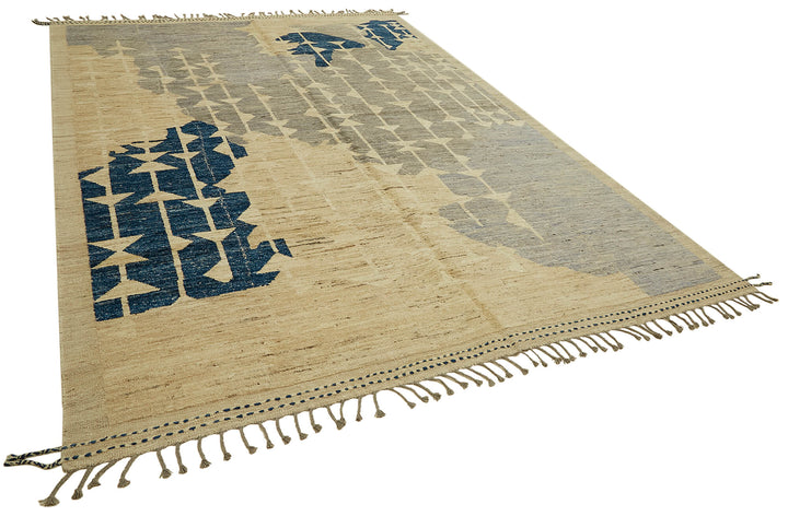 9x12 Beige Modern Tribal Rug - 45622