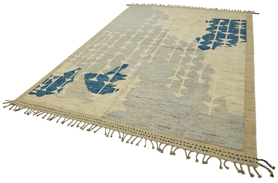 9x12 Beige Modern Tribal Rug - 45622