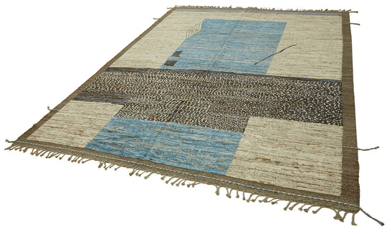 9x12 Beige Modern Tribal Rug - 45623