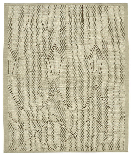 10x12 Beige Modern Tribal Rug - 45624