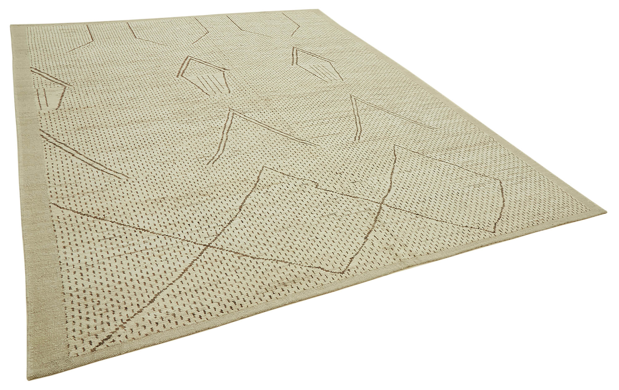 10x12 Beige Modern Tribal Rug - 45624