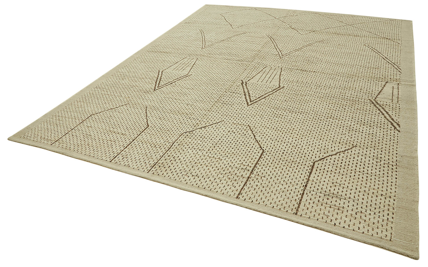 10x12 Beige Modern Tribal Rug - 45624