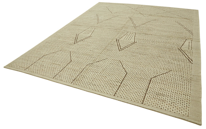 10x12 Beige Modern Tribal Rug - 45624