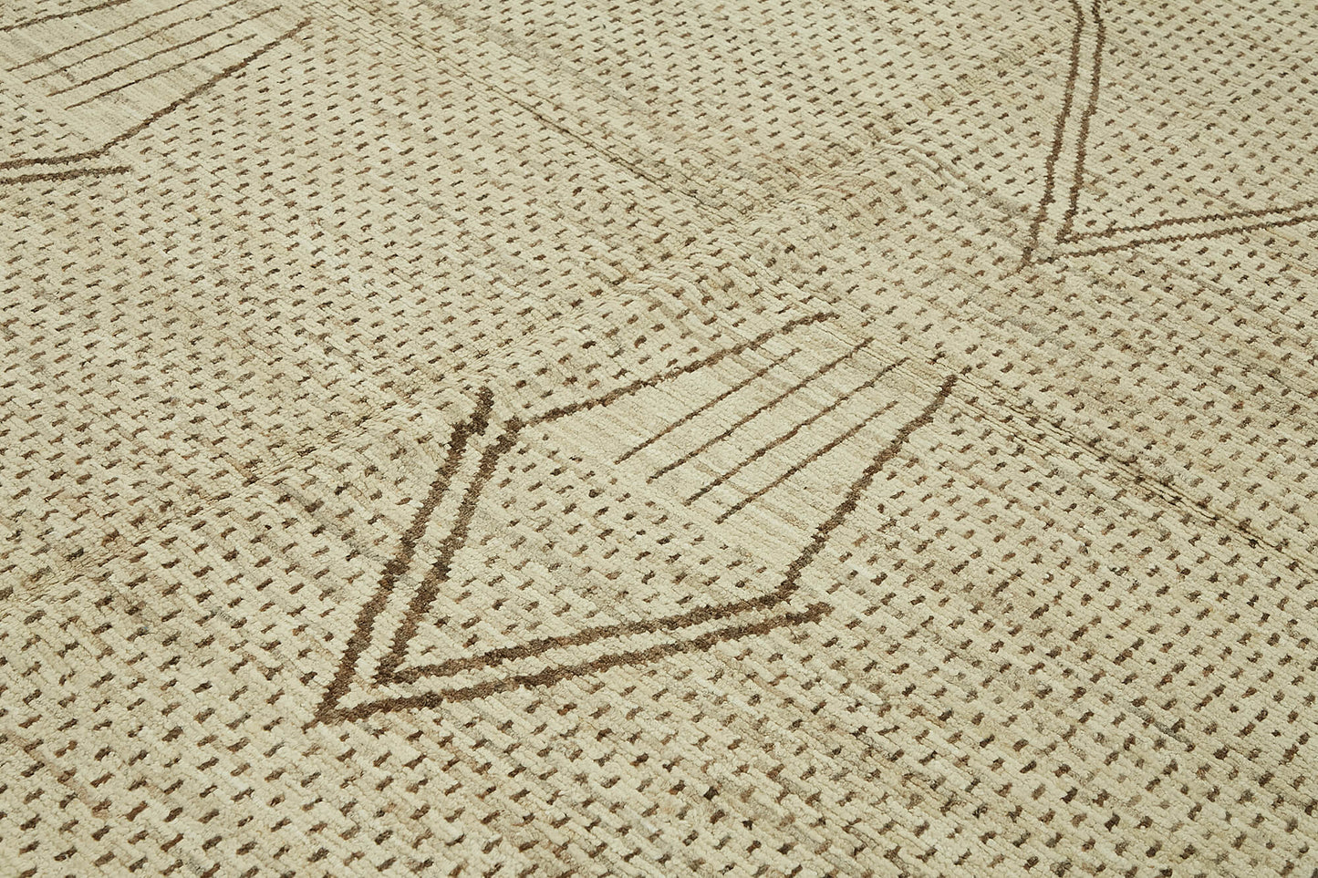 10x12 Beige Modern Tribal Rug - 45624