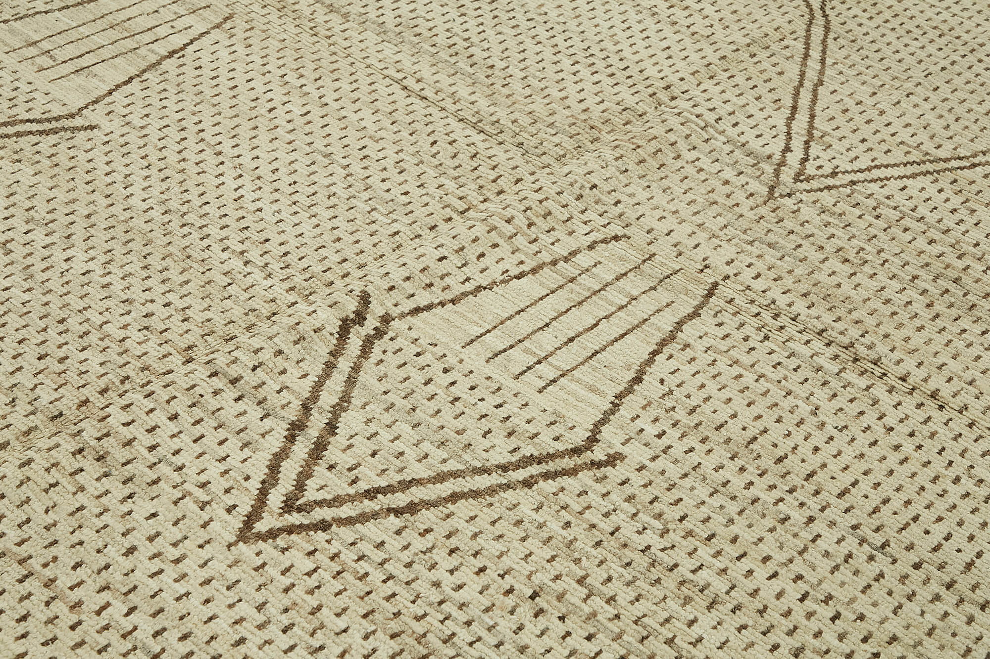 10x12 Beige Modern Tribal Rug - 45624