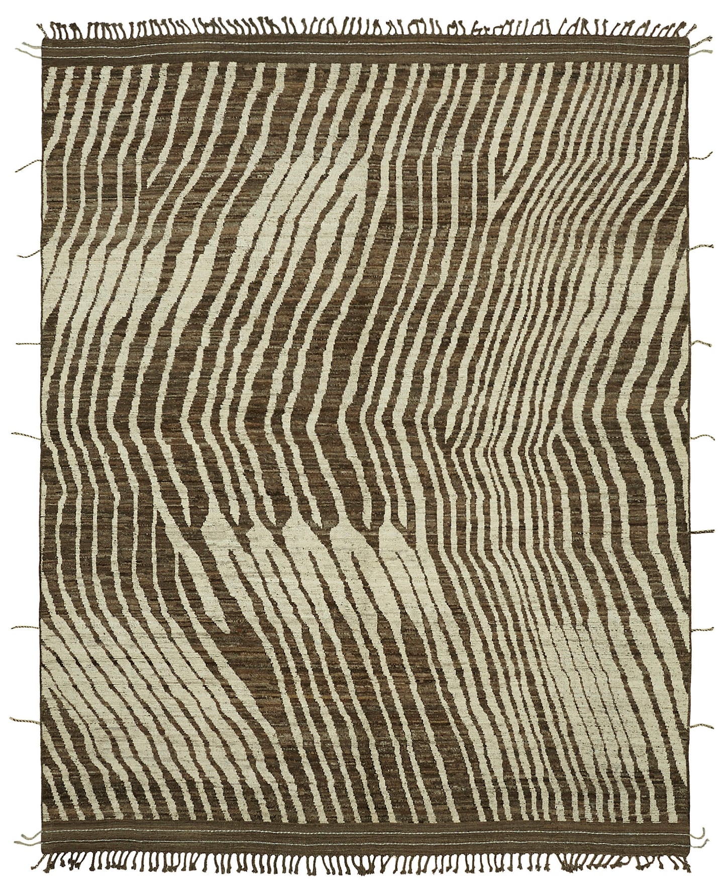 9x12 Brown Modern Tribal Rug - 45626