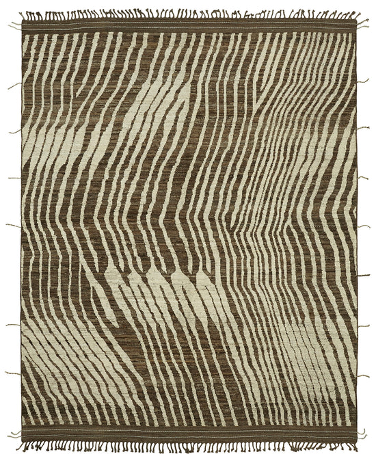 9x12 Brown Modern Tribal Rug - 45626