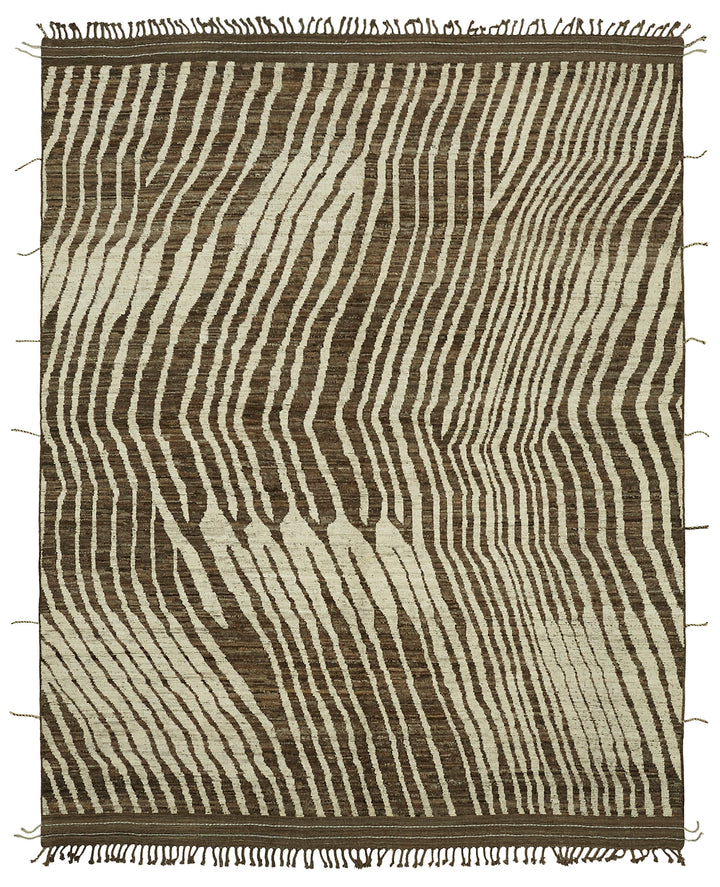 9x12 Brown Modern Tribal Rug - 45626