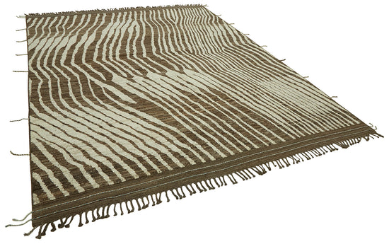 9x12 Brown Modern Tribal Rug - 45626