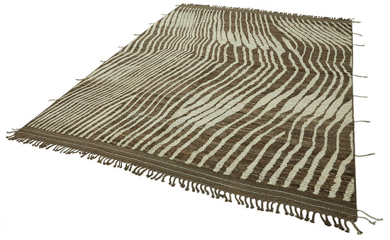9x12 Brown Modern Tribal Rug - 45626