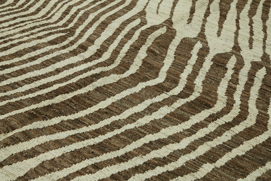 9x12 Brown Modern Tribal Rug - 45626