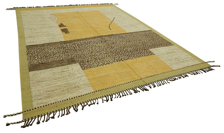 10x13 Beige Modern Tribal Rug - 45627