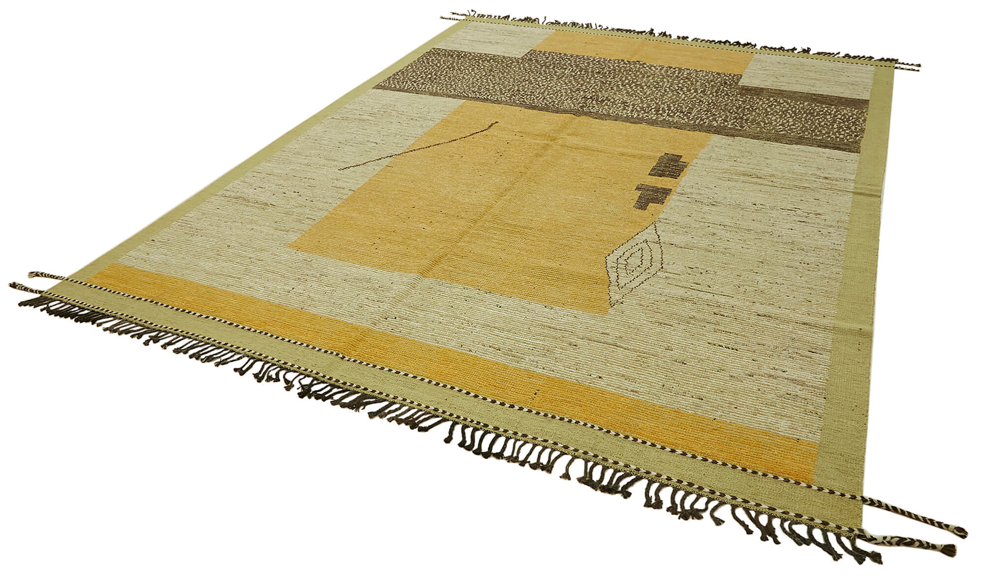 10x13 Beige Modern Tribal Rug - 45627