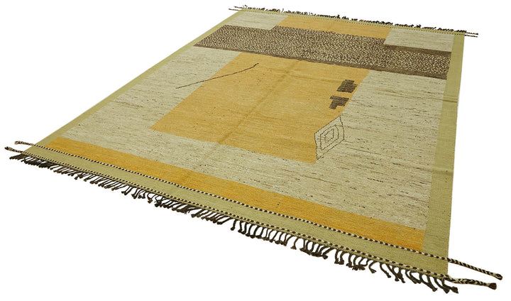 10x13 Beige Modern Tribal Rug - 45627