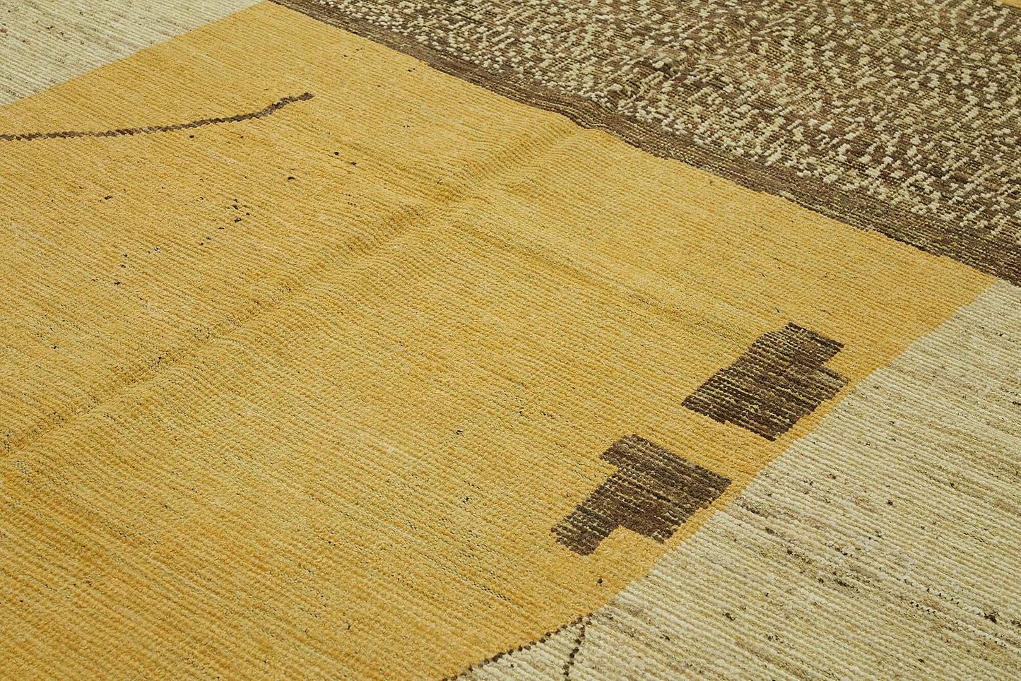 10x13 Beige Modern Tribal Rug - 45627