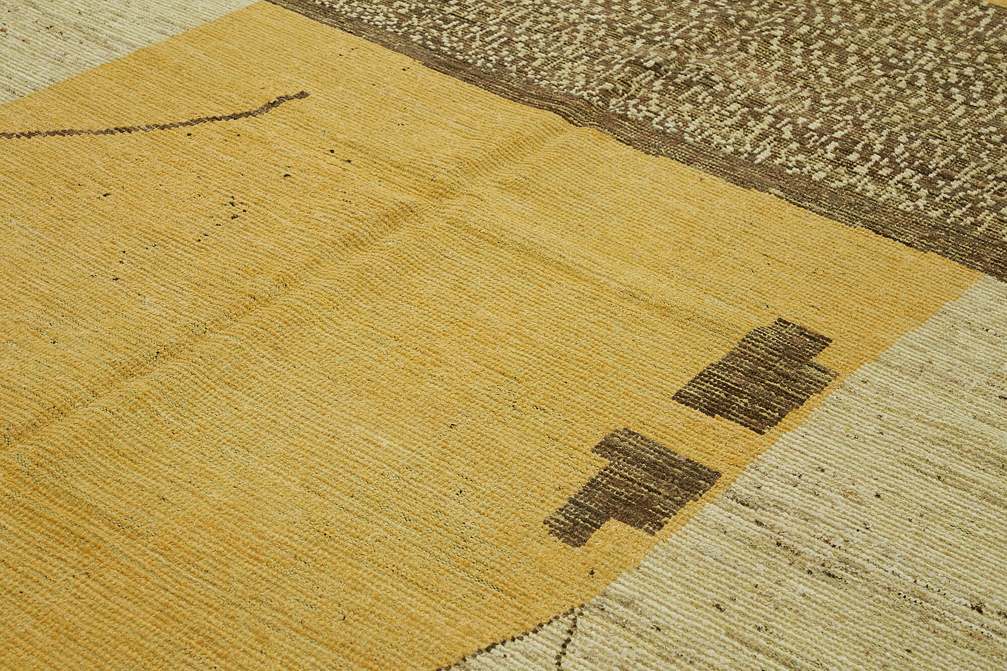 10x13 Beige Modern Tribal Rug - 45627