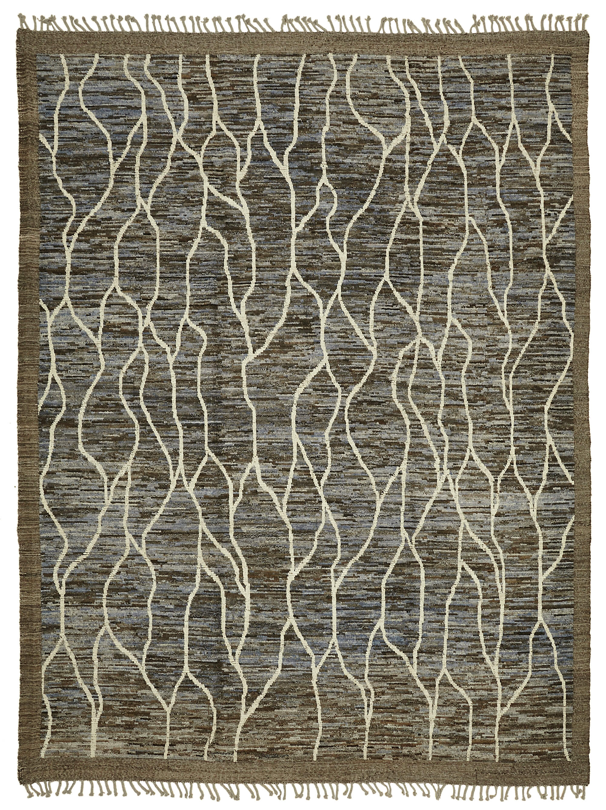10x14 Brown Modern Tribal Rug - 45630
