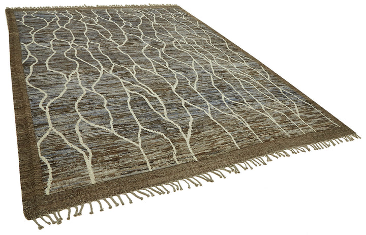 10x14 Brown Modern Tribal Rug - 45630
