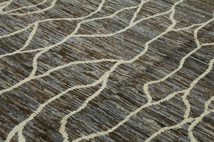 10x14 Brown Modern Tribal Rug - 45630