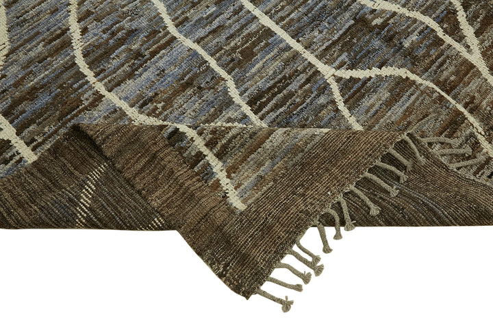 10x14 Brown Modern Tribal Rug - 45630