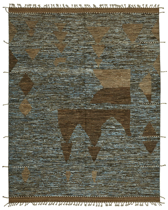 9x12 Brown Modern Tribal Rug - 45633
