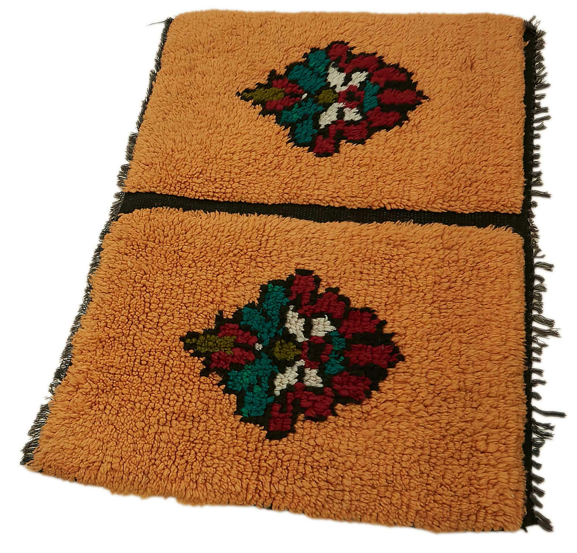 3x3 Orange Vintage Tulu Rug - 45638