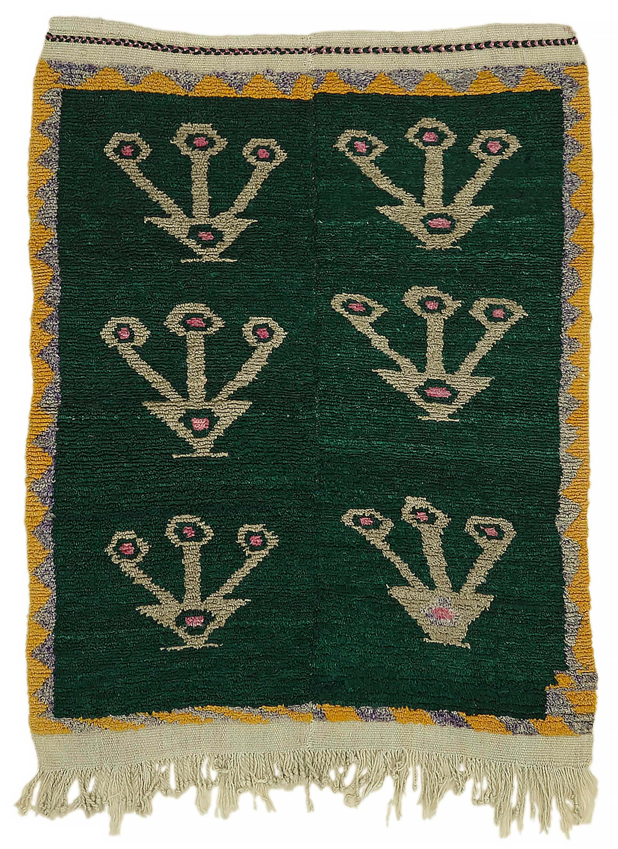 3x4 Green Vintage Tulu Rug - 45660