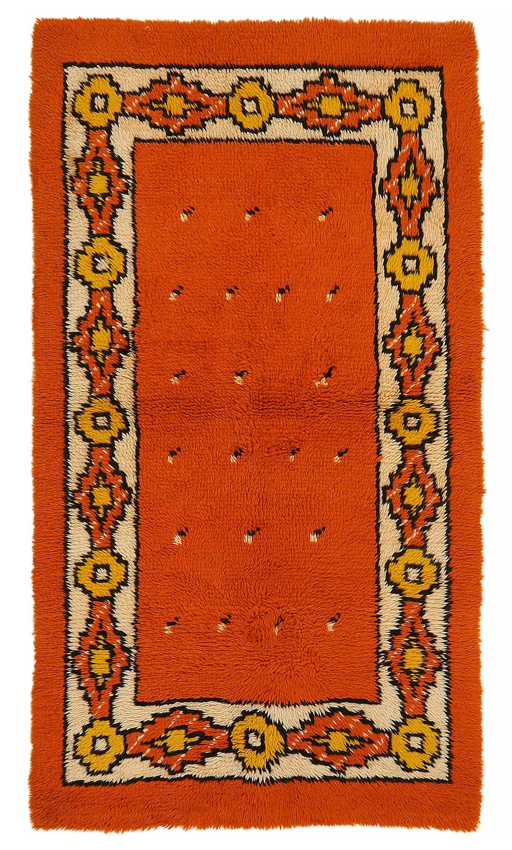 4x7 Orange Vintage Tulu Rug - 45661