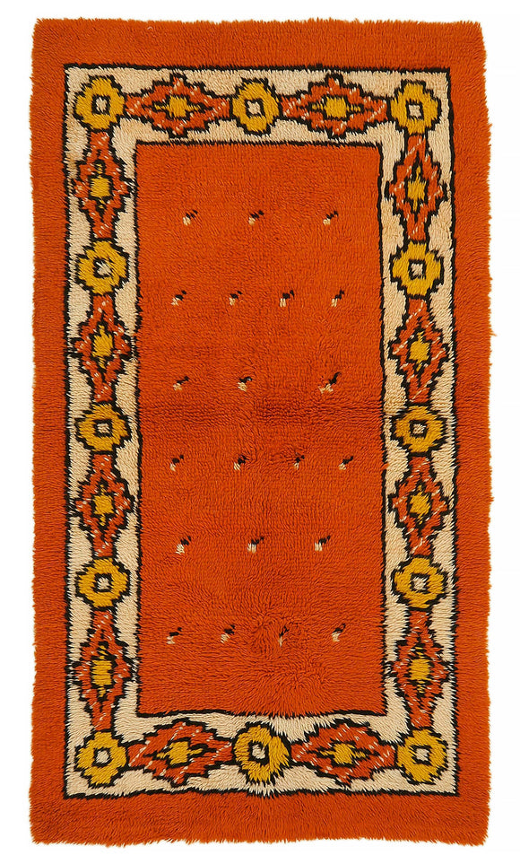 4x7 Orange Vintage Tulu Rug - 45661