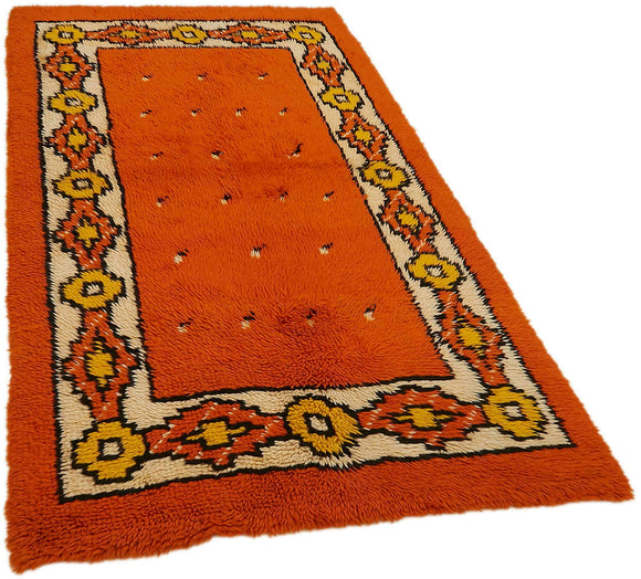 4x7 Orange Vintage Tulu Rug - 45661