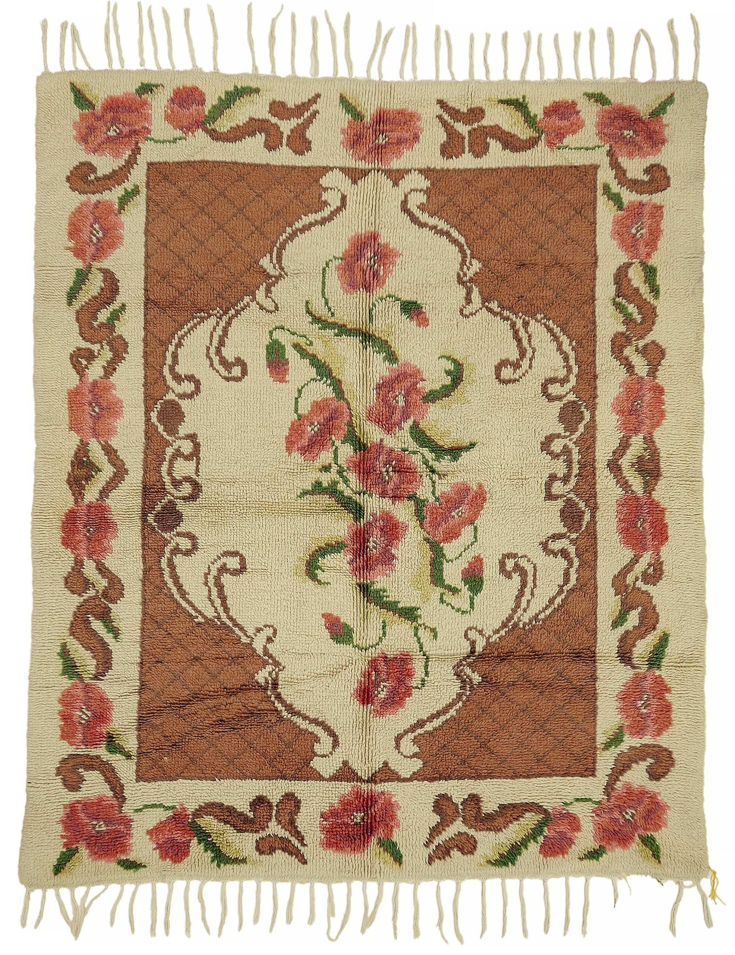 6x7 Beige Vintage Tulu Rug - 45680
