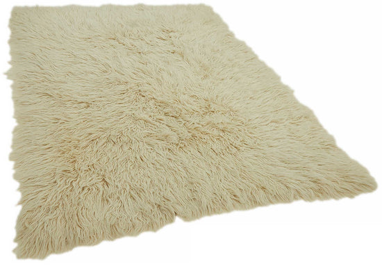 5x8 White Vintage Tulu Rug - 45683