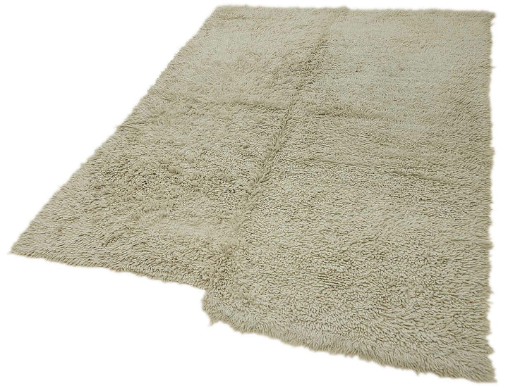 5x8 White Vintage Tulu Rug - 45690