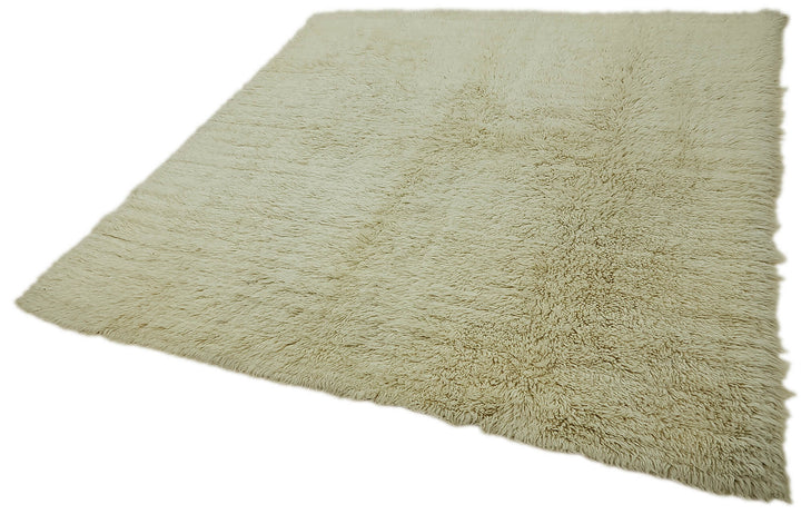 7x7 White Vintage Tulu Rug - 45704