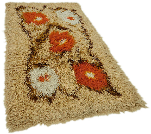 3x7 Beige Vintage Tulu Rug - 45729