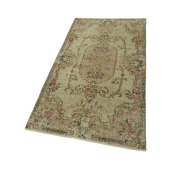 3x6 Beige Turkish Vintage Area Rug - 45734