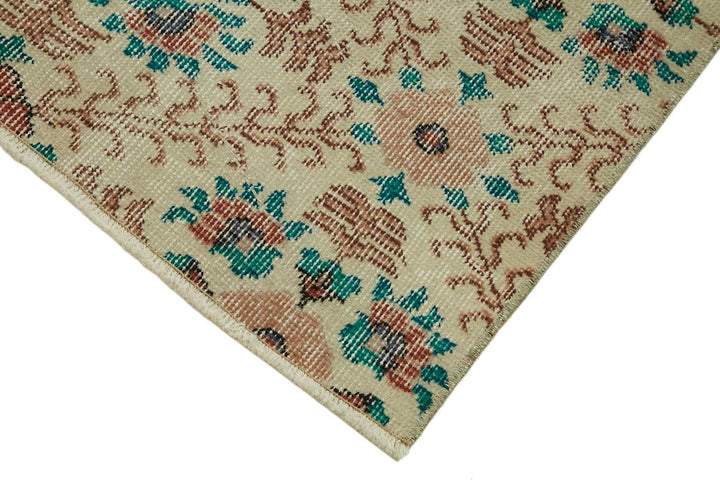 3x6 Beige Turkish Vintage Area Rug - 45739
